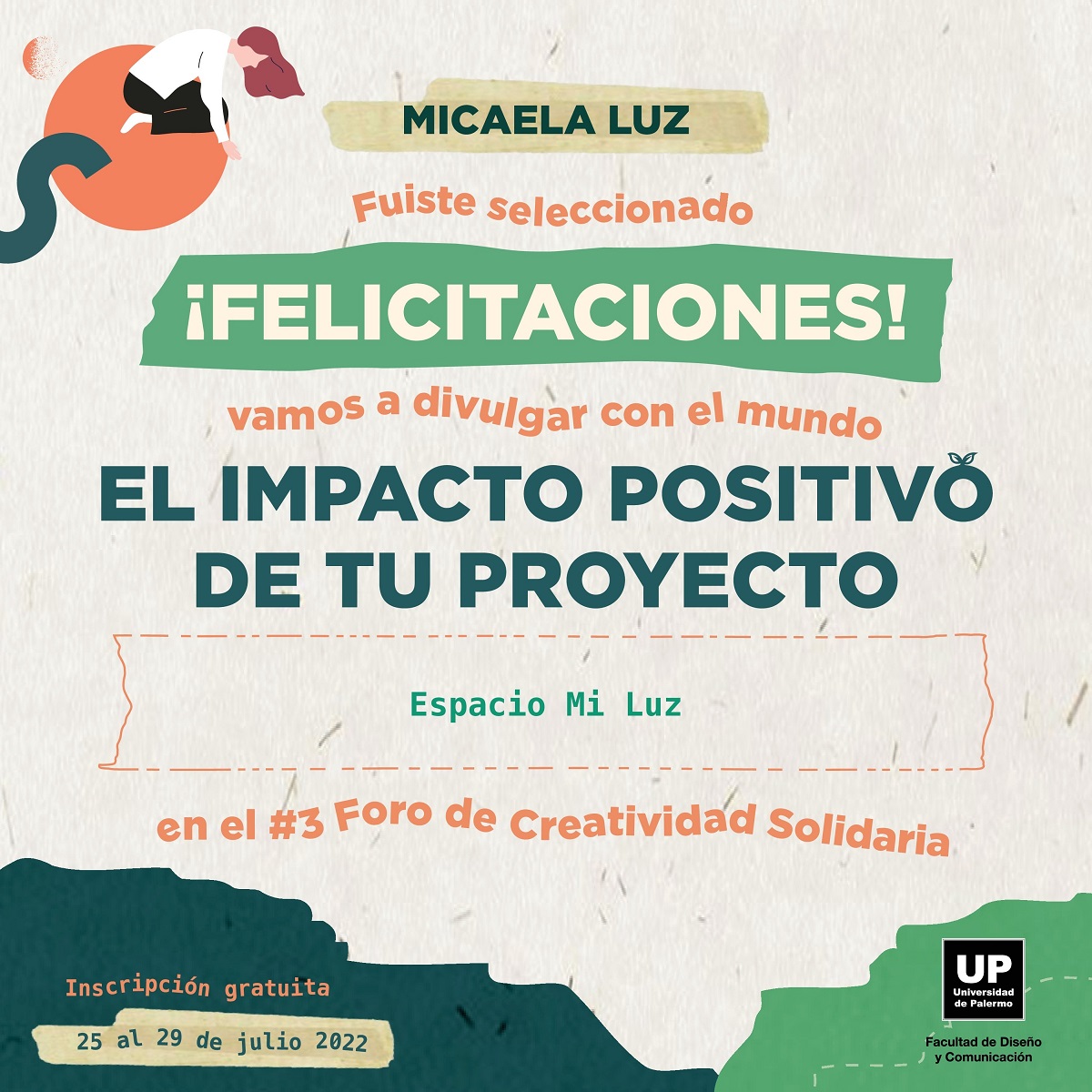 Seleccionado Foro Virtual de Creatividad Solidaria 2022